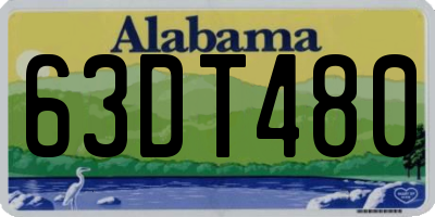AL license plate 63DT480