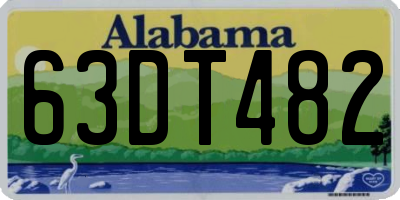 AL license plate 63DT482