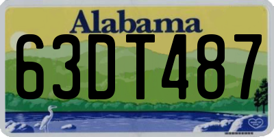 AL license plate 63DT487
