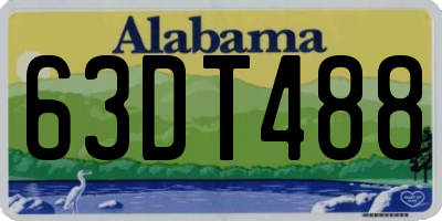 AL license plate 63DT488