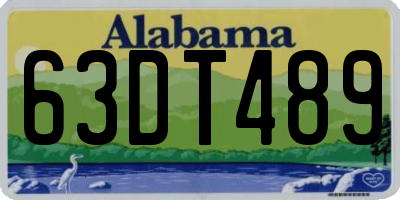 AL license plate 63DT489