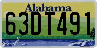 AL license plate 63DT491