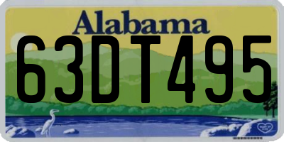 AL license plate 63DT495