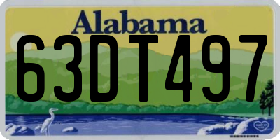 AL license plate 63DT497