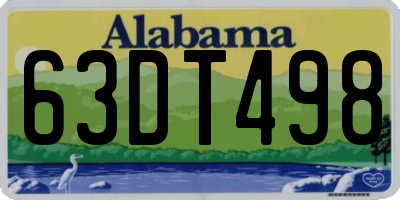 AL license plate 63DT498