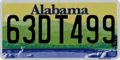 AL license plate 63DT499
