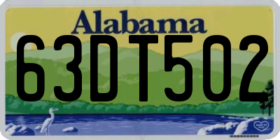 AL license plate 63DT502
