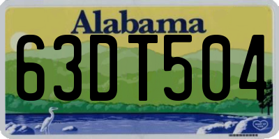 AL license plate 63DT504