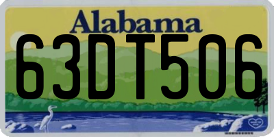 AL license plate 63DT506
