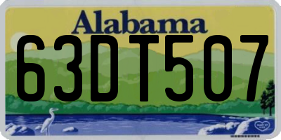 AL license plate 63DT507