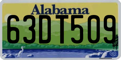 AL license plate 63DT509
