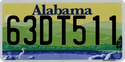 AL license plate 63DT511