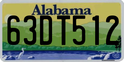 AL license plate 63DT512