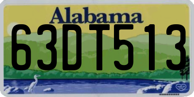 AL license plate 63DT513