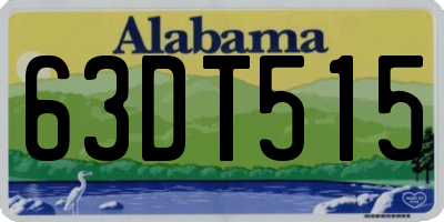 AL license plate 63DT515