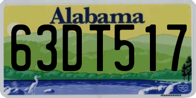 AL license plate 63DT517