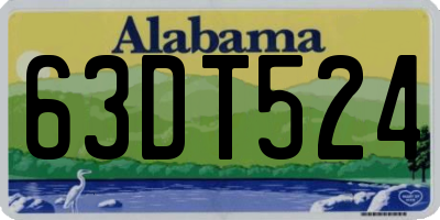 AL license plate 63DT524