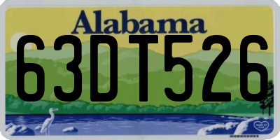 AL license plate 63DT526
