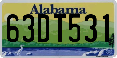 AL license plate 63DT531