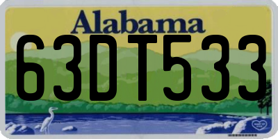 AL license plate 63DT533