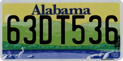 AL license plate 63DT536