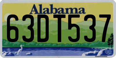 AL license plate 63DT537