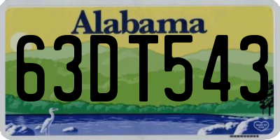 AL license plate 63DT543