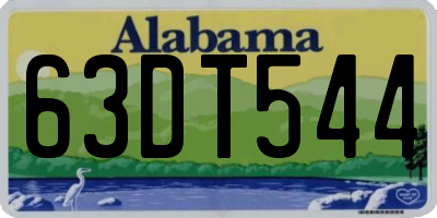 AL license plate 63DT544