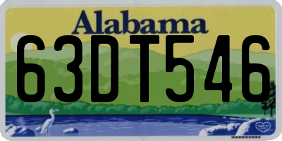 AL license plate 63DT546