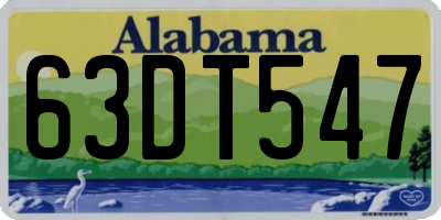 AL license plate 63DT547
