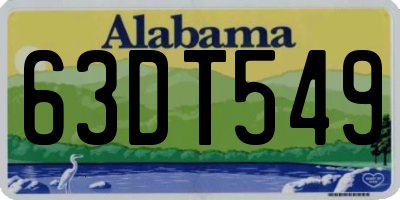AL license plate 63DT549