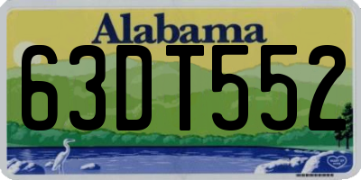 AL license plate 63DT552