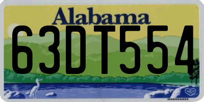 AL license plate 63DT554