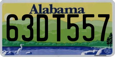 AL license plate 63DT557