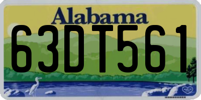 AL license plate 63DT561