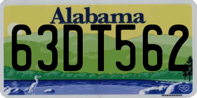 AL license plate 63DT562