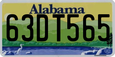 AL license plate 63DT565