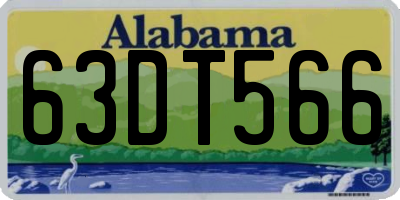 AL license plate 63DT566