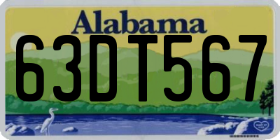 AL license plate 63DT567