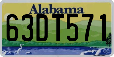 AL license plate 63DT571