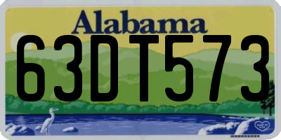 AL license plate 63DT573