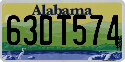 AL license plate 63DT574