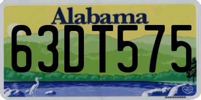 AL license plate 63DT575