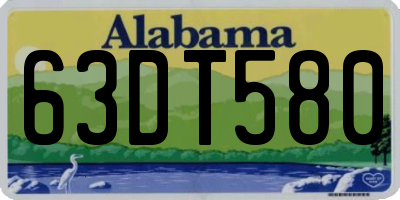 AL license plate 63DT580