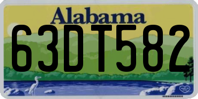 AL license plate 63DT582