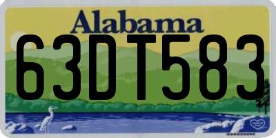 AL license plate 63DT583