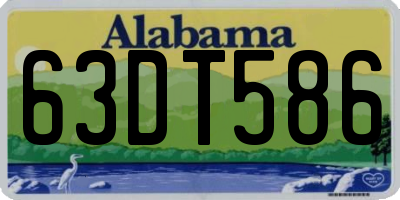 AL license plate 63DT586