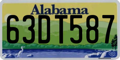 AL license plate 63DT587