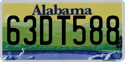 AL license plate 63DT588