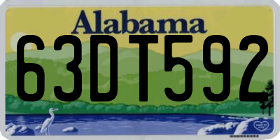 AL license plate 63DT592